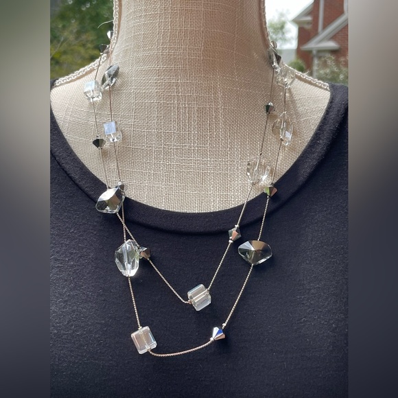 Vintage Long Necklace w/ Earrings! Sparkle Baby!! VGVC! - Picture 6 of 8